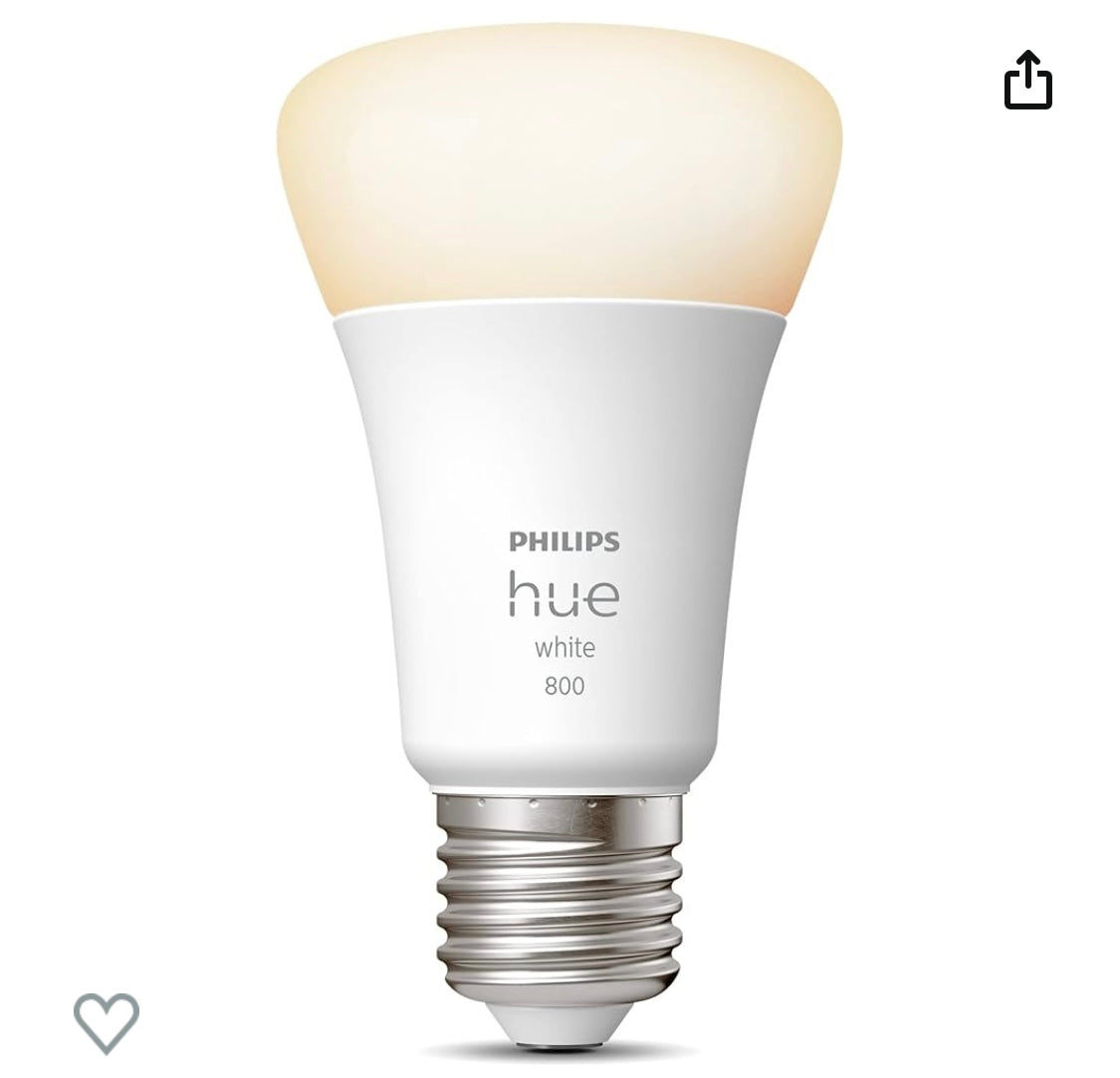 Ampoule connectée Philips Hue 800 lumens Wifi iOS/Androïd -4.9 »00F