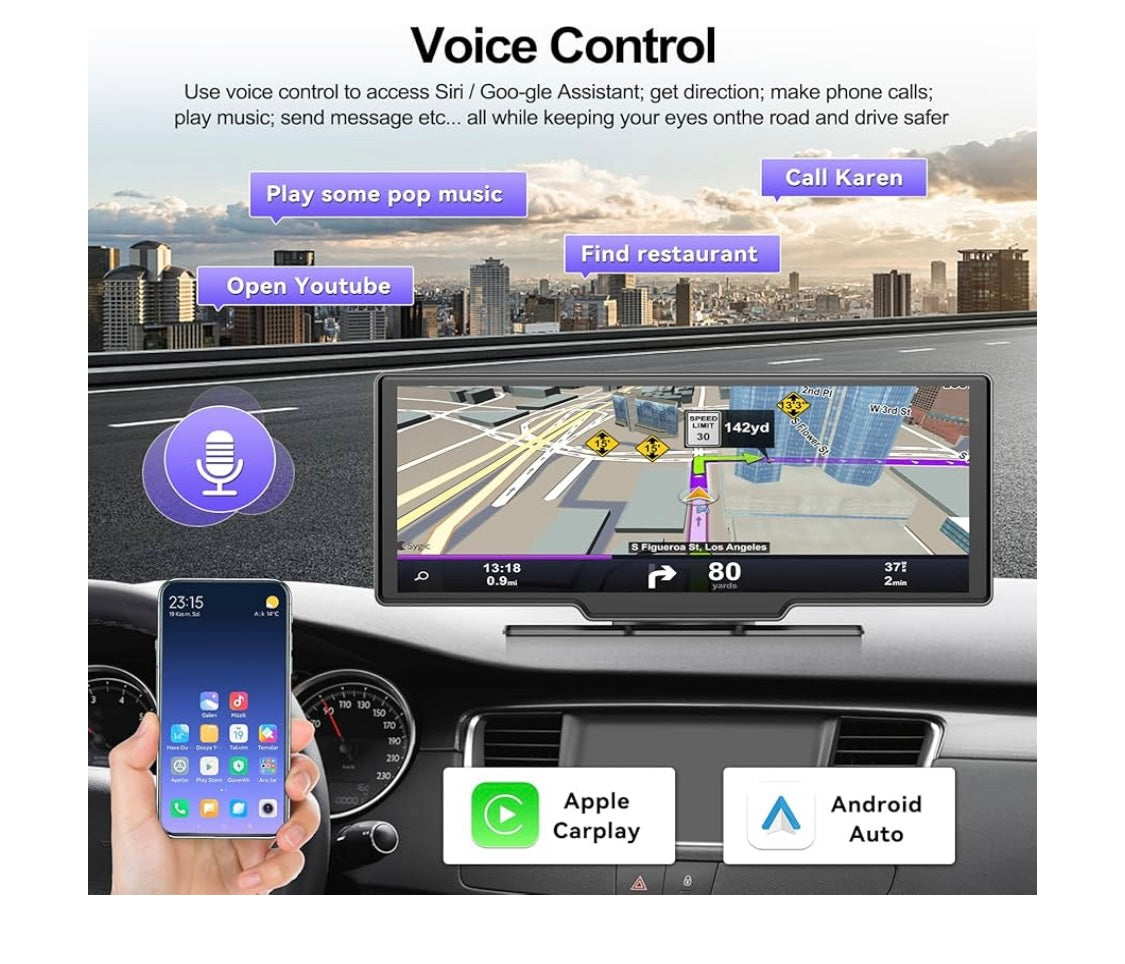 CarPlay/Android auto écran 10’ wireless