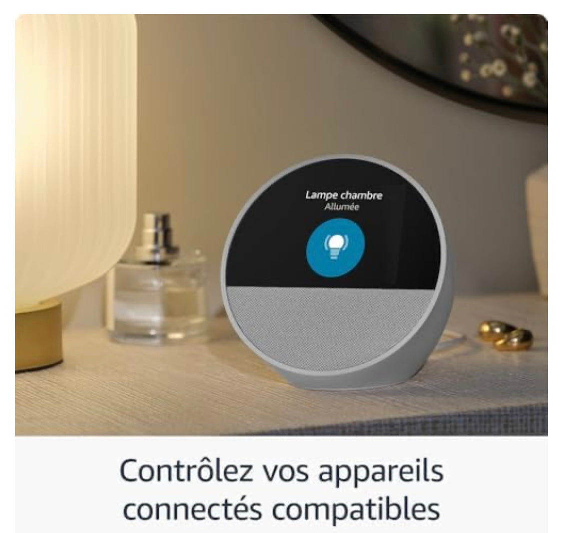Echo Spot Réveil/Enceinte Connecté Bleu avec Alexa -20.000F