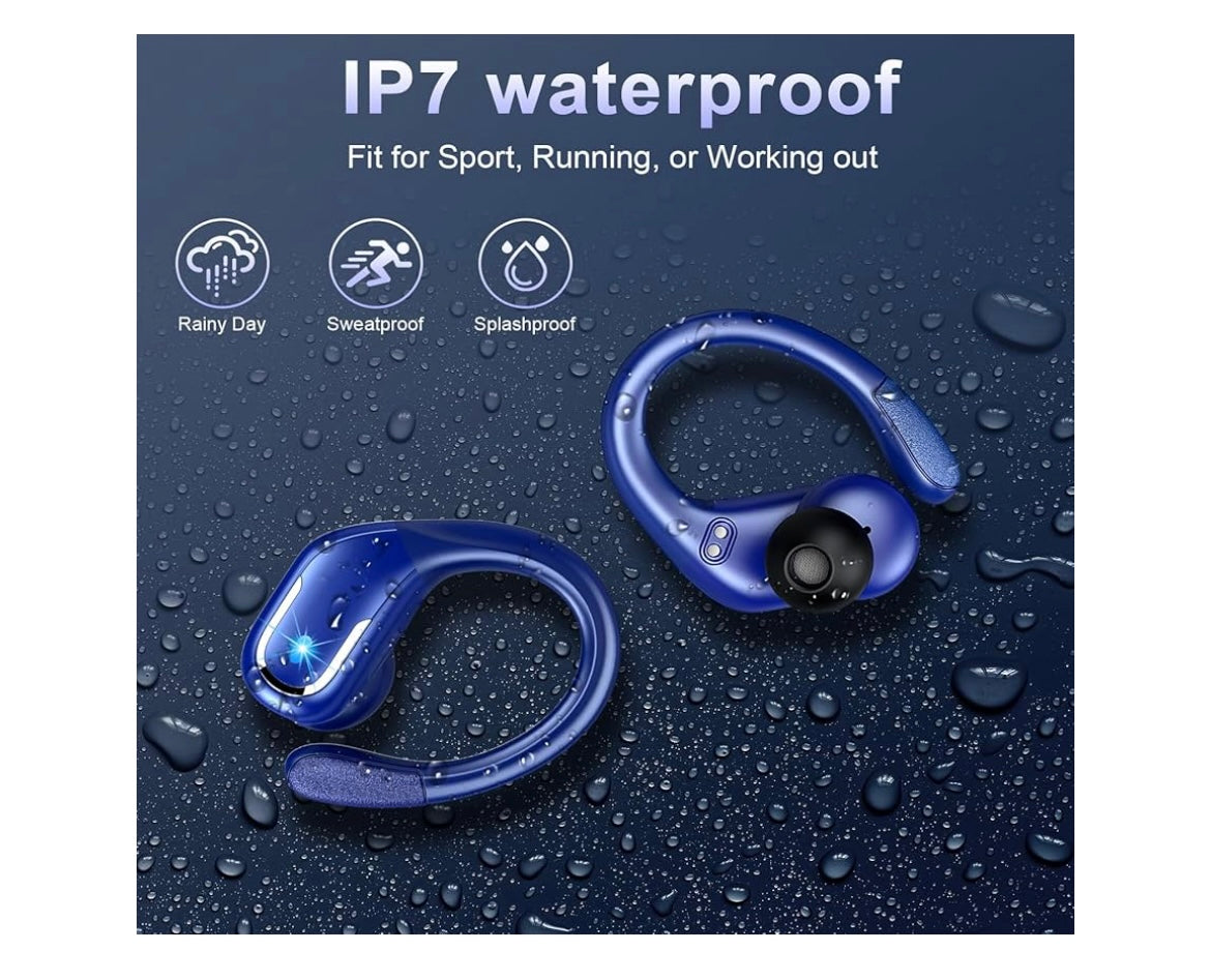 Oreillette sans fil Bluetooth 5.4 bleu «Design Sport» -5.000F