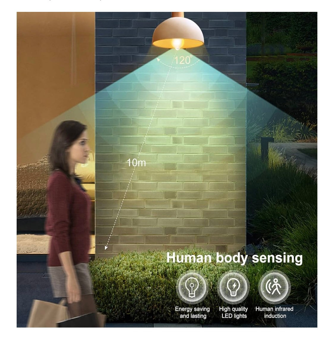 Ampoule 15w à détecteur de mouvements (blanc chaud) E27 -5.000F