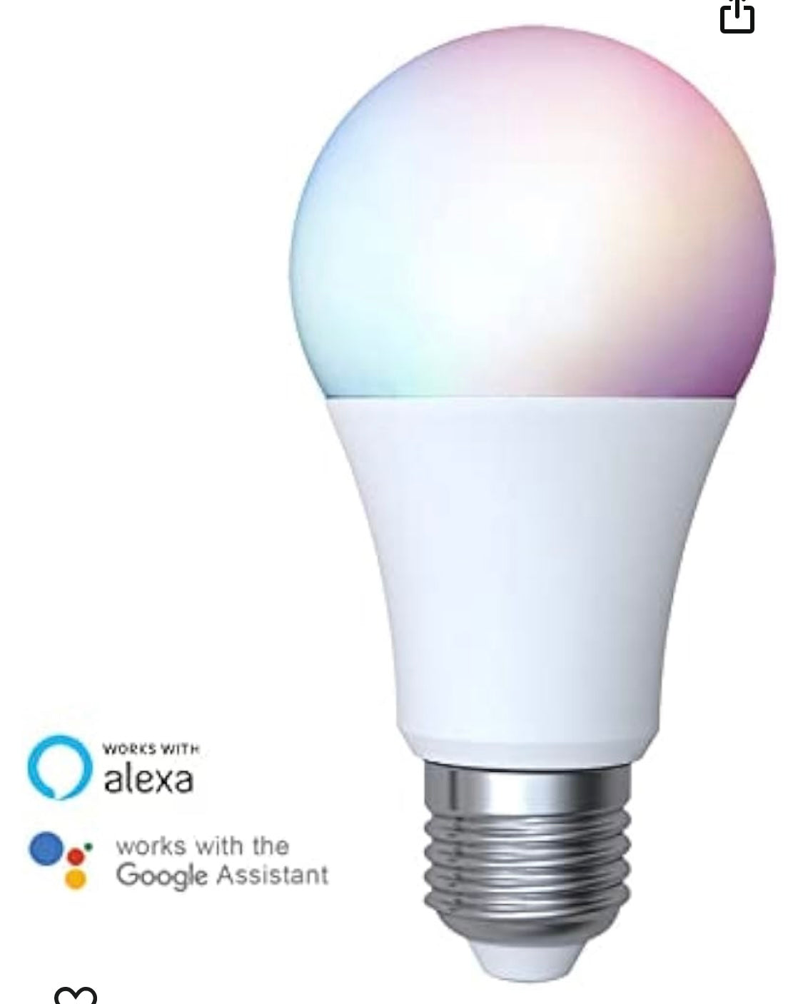 Nityam Ampoule connectée 800 lumens White & Color Wifi iOS/Androïd E27 -2.000F