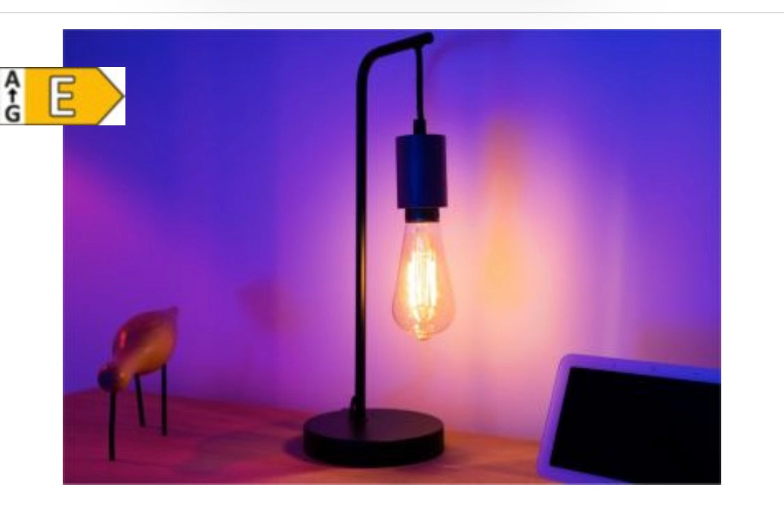 Essentiel B Ampoule connectée 800 lumens White Edison à Filaments Wifi iOS/Androïd E27 -5.000F