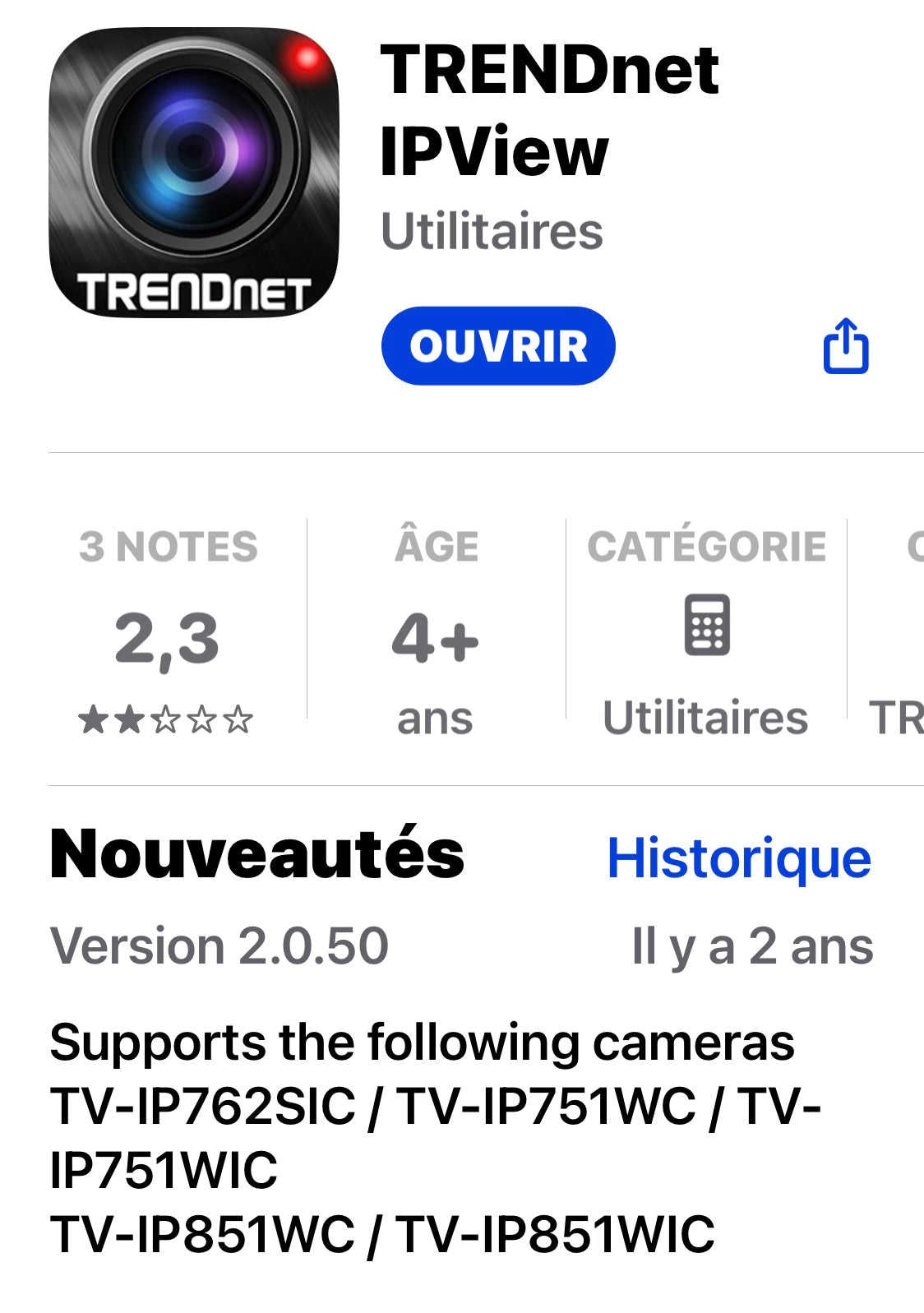 Caméra IP de Surveillance Wi-Fi motorisée -Destockage !!!