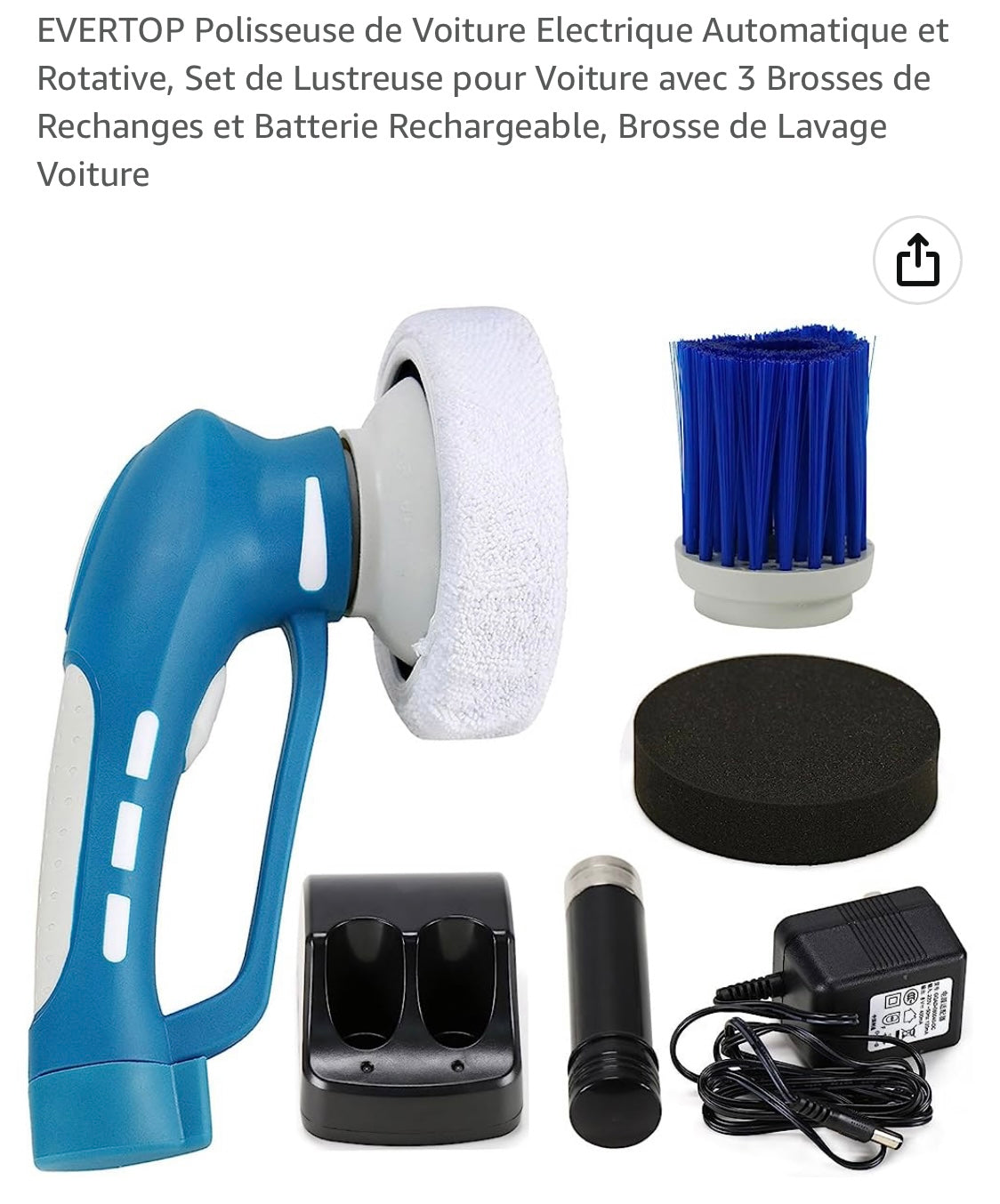 Mini polisseuse sans fil pour voiture,ponceuse portable à vitesse
