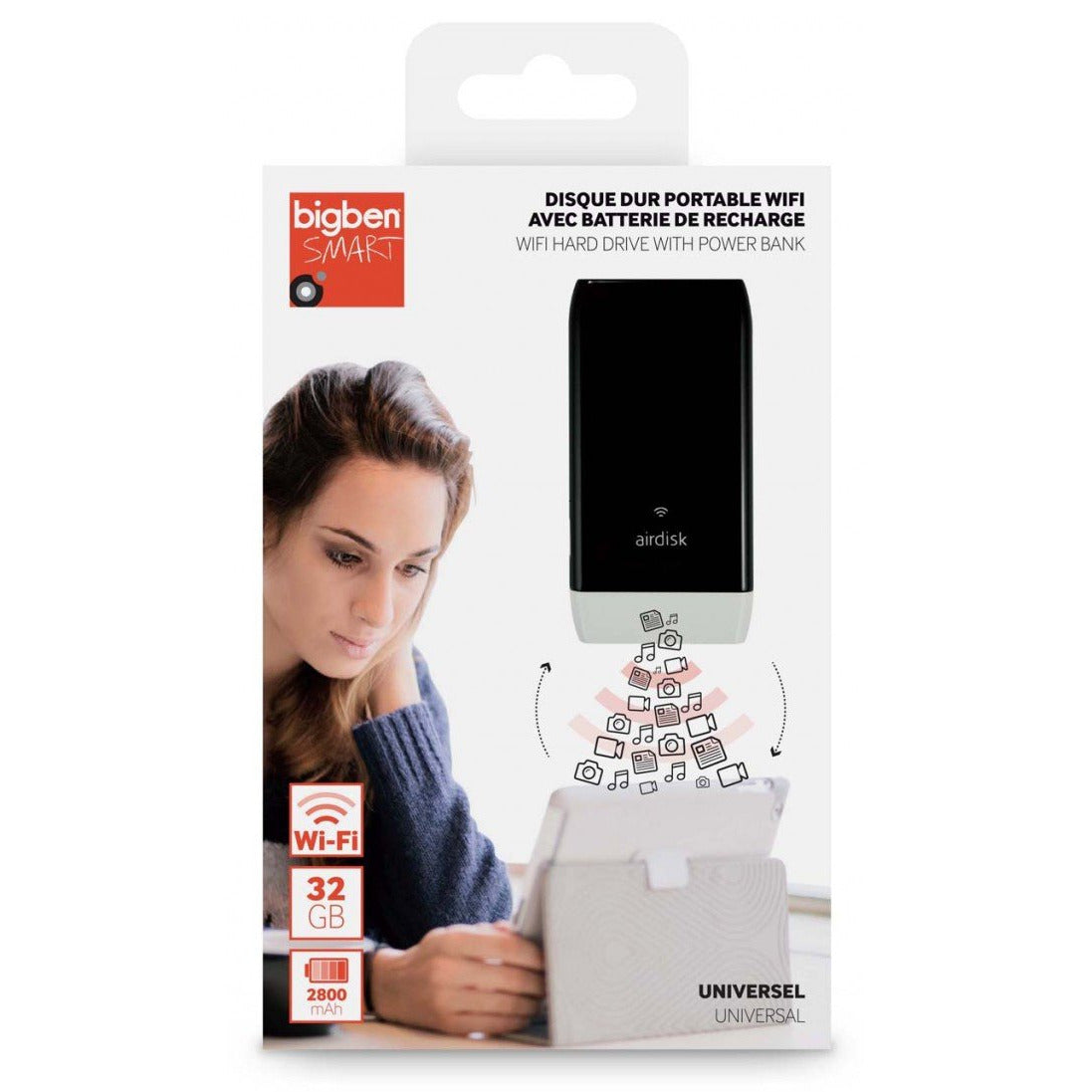 Disque dur Portable WIFI 32gb + Batterie de recharge -50% - GEO Gabon Shop Online