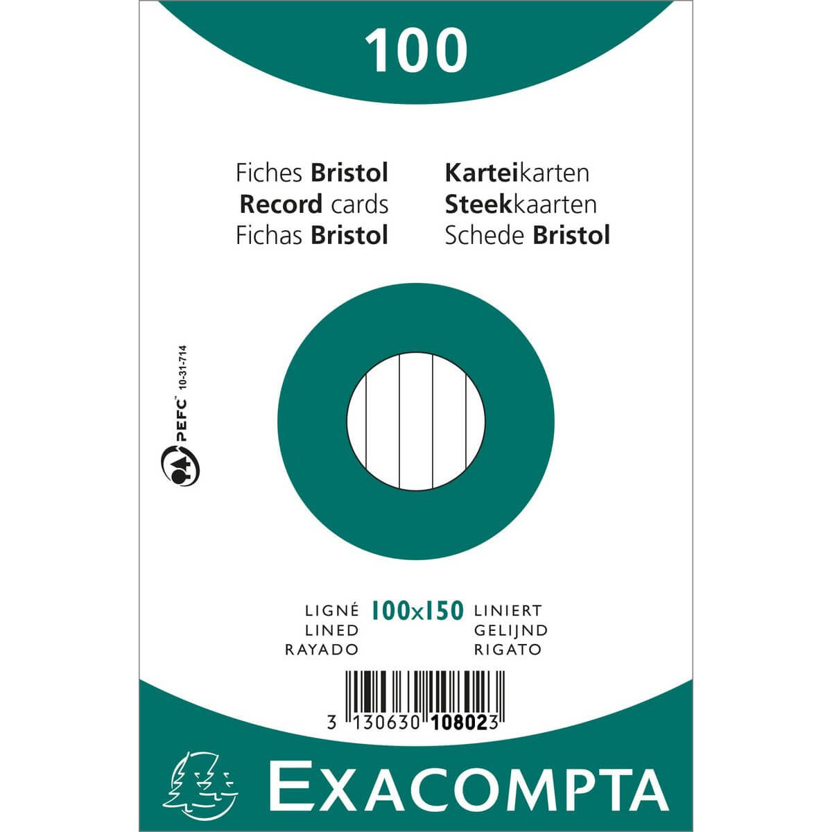 Fiches Bristol 100x150 ligné blanc étui de 100 -20% - GEO Gabon Shop Online