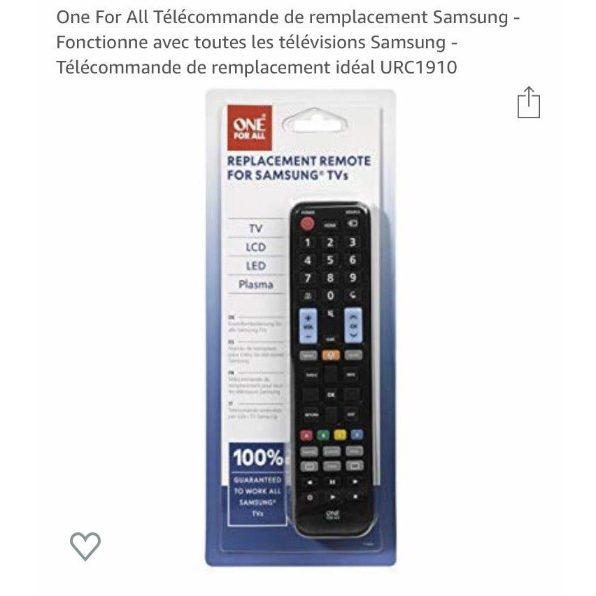 Télécommande téléviseur Samsung -50%