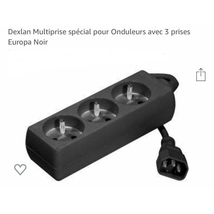 Multiprise 3 prises EUROPA noir ou blanc -33% - GEO Gabon Shop Online