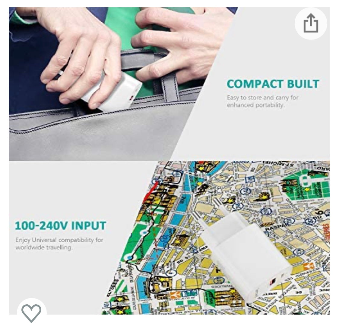 Chargeur secteur Quick charge Usb/Usb C -33% - GEO Gabon Shop Online