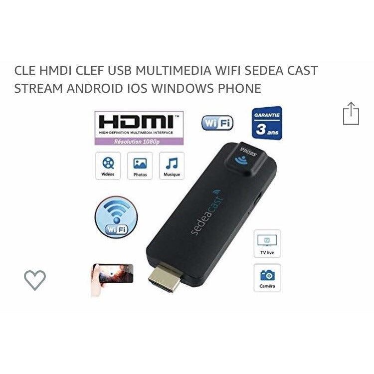 Clé HDMI Wifi SEDEACAST 2 -Destockage !!!
