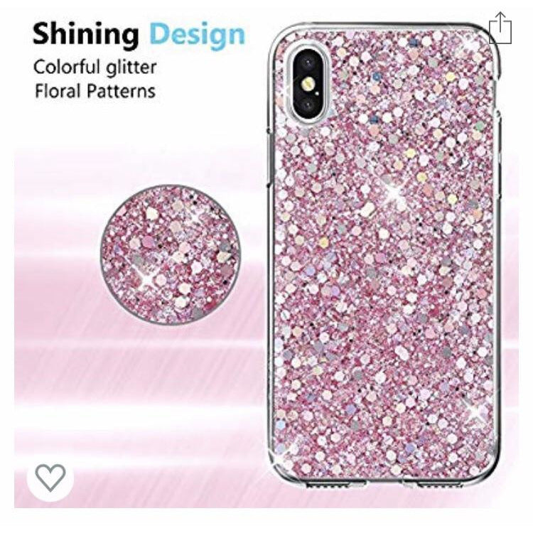 Coque en Silicone Rose + Strass iPhone X/XS -33% - GEO Gabon Shop Online