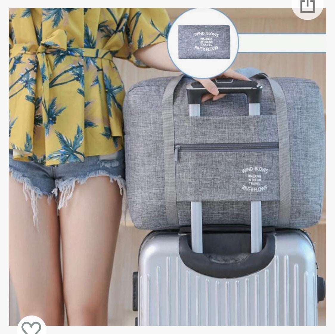 Sac de Voyage pliable 30L gris -40% - GEO Gabon Shop Online