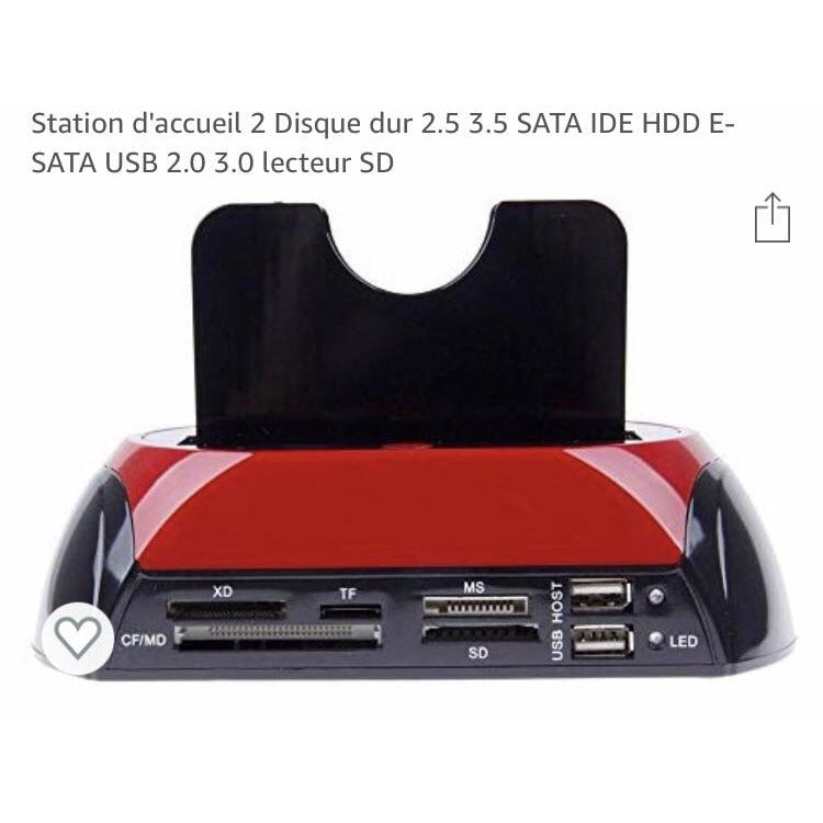 Station d'accueil 2 HD 2.5"/3.5" usb 3.0 -25% - GEO Gabon Shop Online