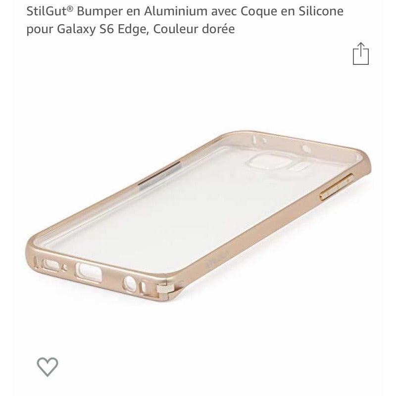 Bumper or rose Coque silicone Galaxy S6 edge -Destockage !!! - GEO Gabon Shop Online
