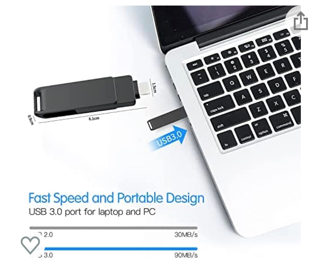 LIGHTNING Clé Multifonctions 256Gb Usb/Usb C/Lightning -38% - GEO Gabon Shop Online