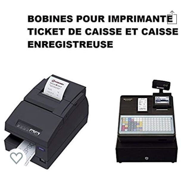 Bobines Papier Thermique 1 pli 80x80x12 sans BPA paquet de 5 -10% - GEO Gabon Shop Online