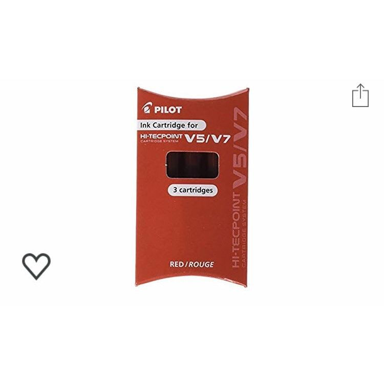 Cartouches encre rouge Hi-Tecpoint V5/V7 étui de 3 -33% - GEO Gabon Shop Online