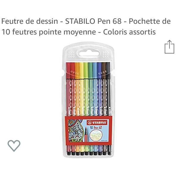 Feutres dessin Pen 68 étui de 10 -36% - GEO Gabon Shop Online