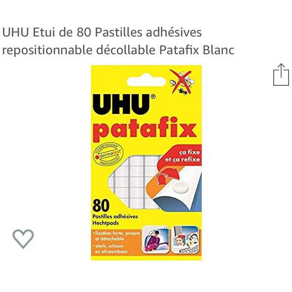 Patafix 80 pastilles adhésives blanc -20%