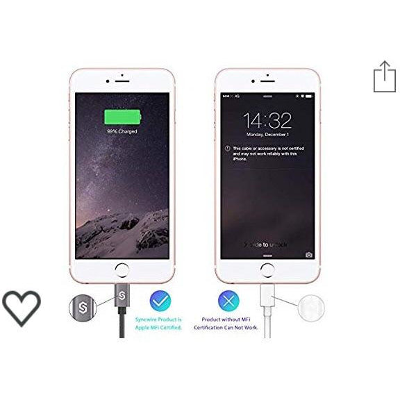 Câble LIGHTNING 2m haute qualité -20% - GEO Gabon Shop Online