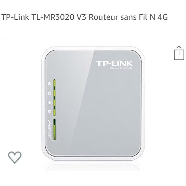 Wifi Routeur mobile 3G/4G TL-MR3020 -50%