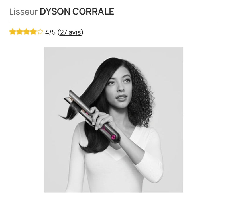 Lisseur Dyson Corrale sur batterie (Occasion comme neuf dans sa boîte d’origine)