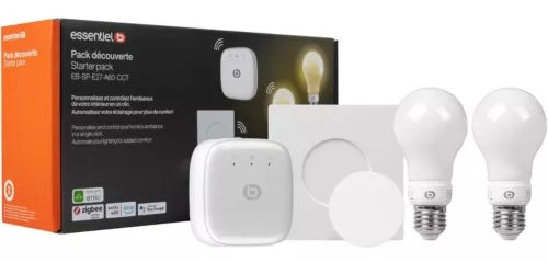 Pack découverte (2 ampoules E27 800 lumens White + Pont + Interrupteur) connectés -14.900F