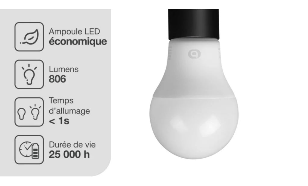 Essentiel B Ampoule connectée 800 lumens White & Color Wifi iOS/Androïd E27 -5.000F
