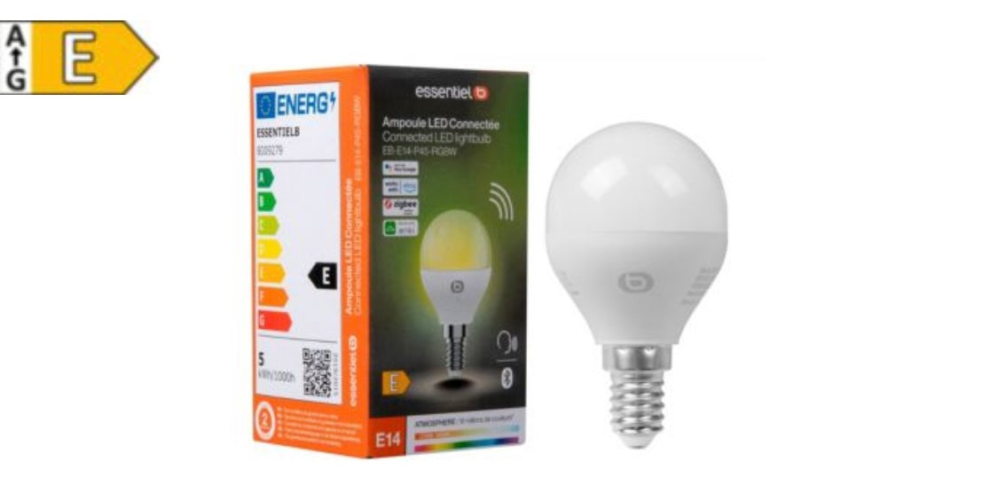 Essentiel B Ampoule connectée 470 lumens White & Color Wifi iOS/Androïd E14 -5.000F