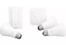 Pack Philips Hue (3 ampoules 1100 lumens E27 + Pont + Interrupteur/Variateur) connectés -20.000F