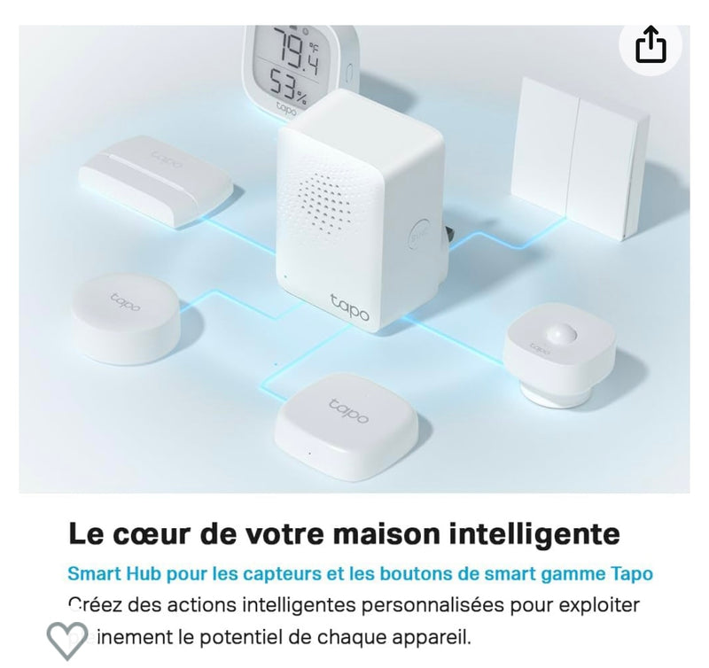 Tapo Smart Hub Wifi iOS/Androïd -4.900F