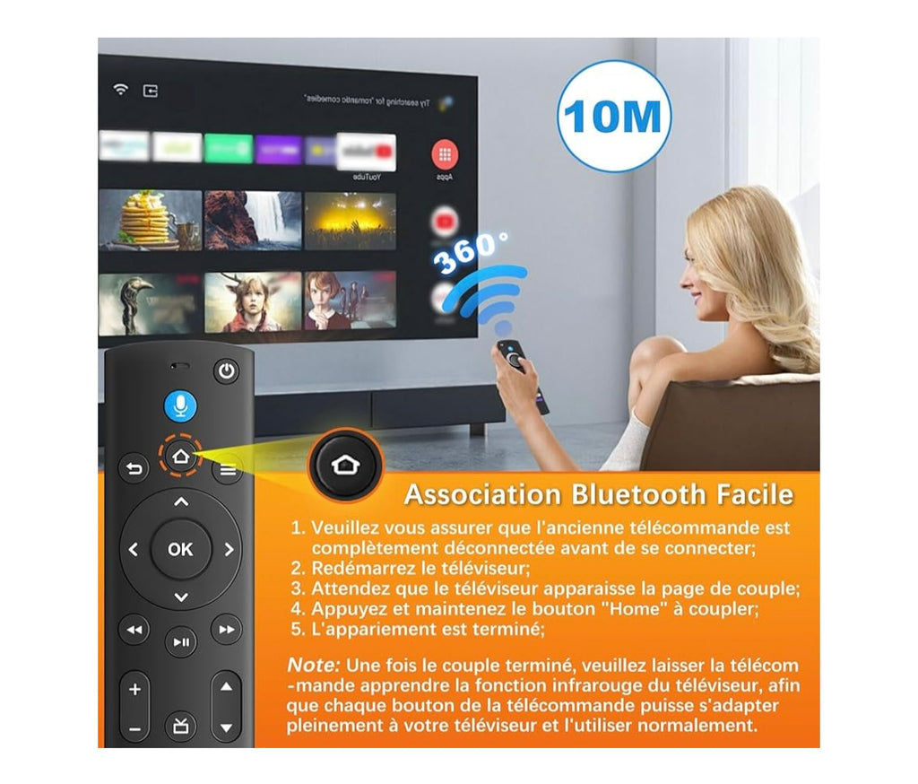 Télécommande Vocale pour Fire Tv Stick/Cube -5.000F