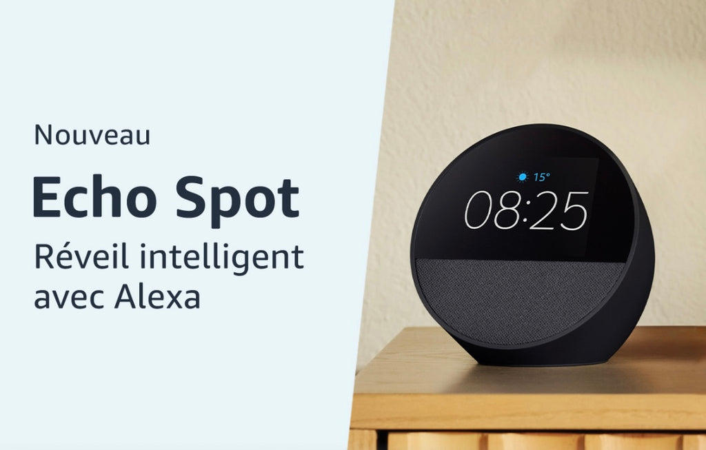 Echo Spot Réveil/Enceinte Connecté Blanc avec Alexa -20.000F