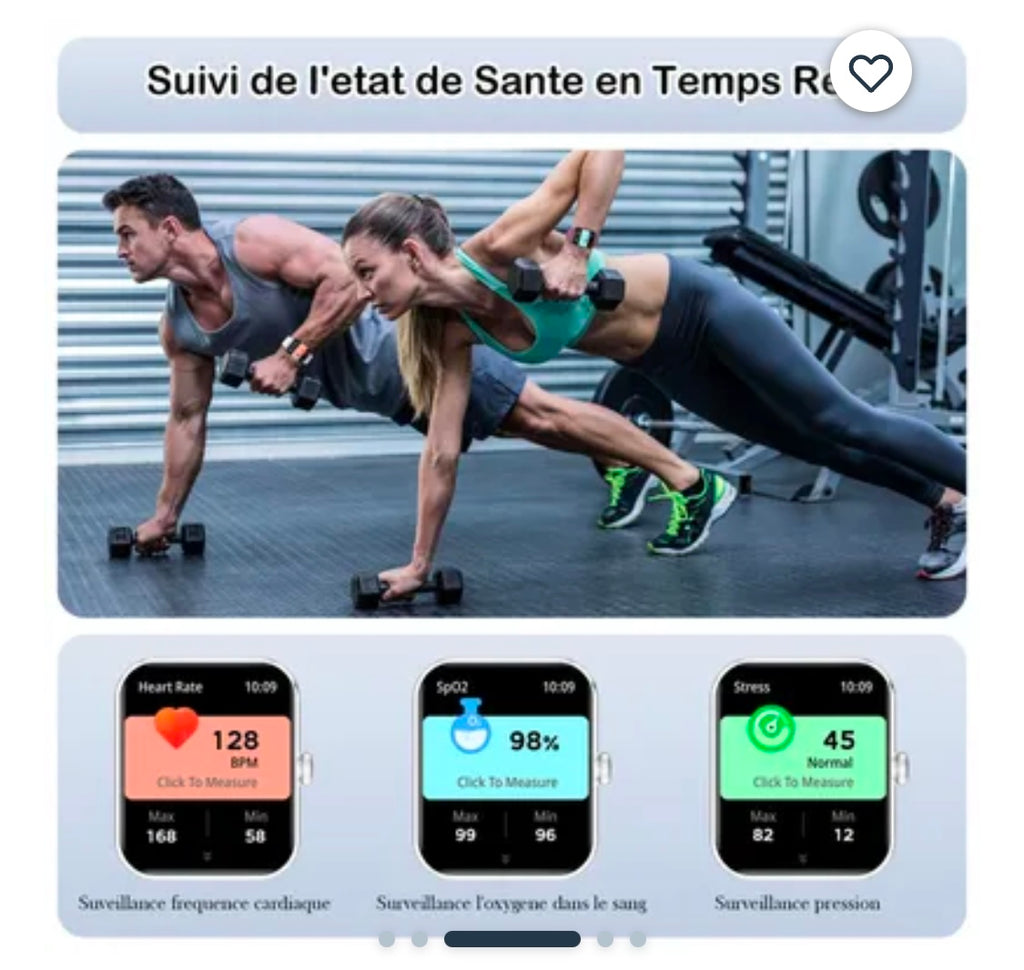 Montre connectée Sport/Santé Blackview R50 iOS/Androïd noire