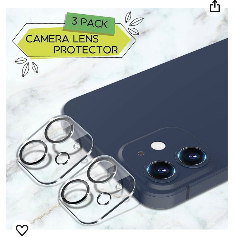 Protection verre trempé caméras arrière IPhone 12  (pack de 3) -Destockage !!!