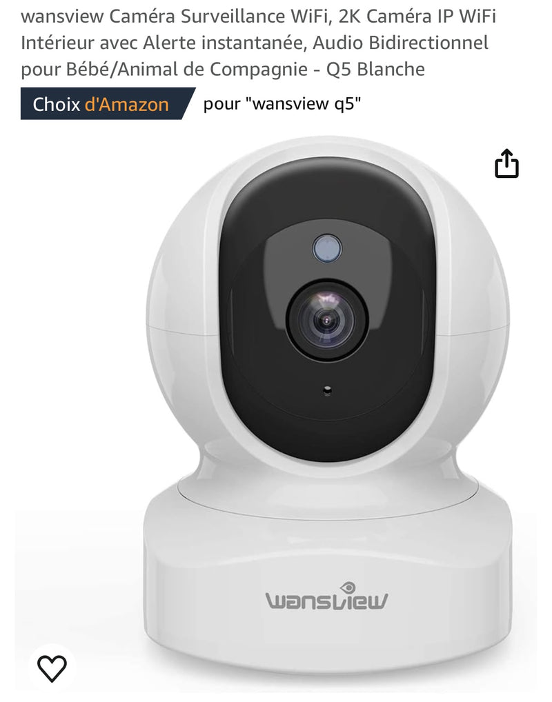 Caméra IP de Surveillance Wi-Fi wireless -19.900 F