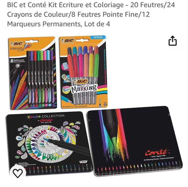 Kit Bic et Conté (Écriture et coloriage)