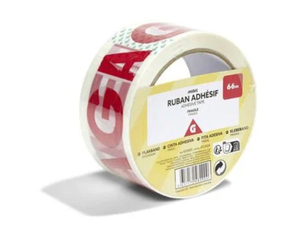 Adhésif emballage « FRAGILE » 66mx4,8cm -20%