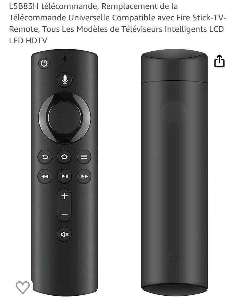 Télécommande pour Fire Tv Stick/Cube -5.000F