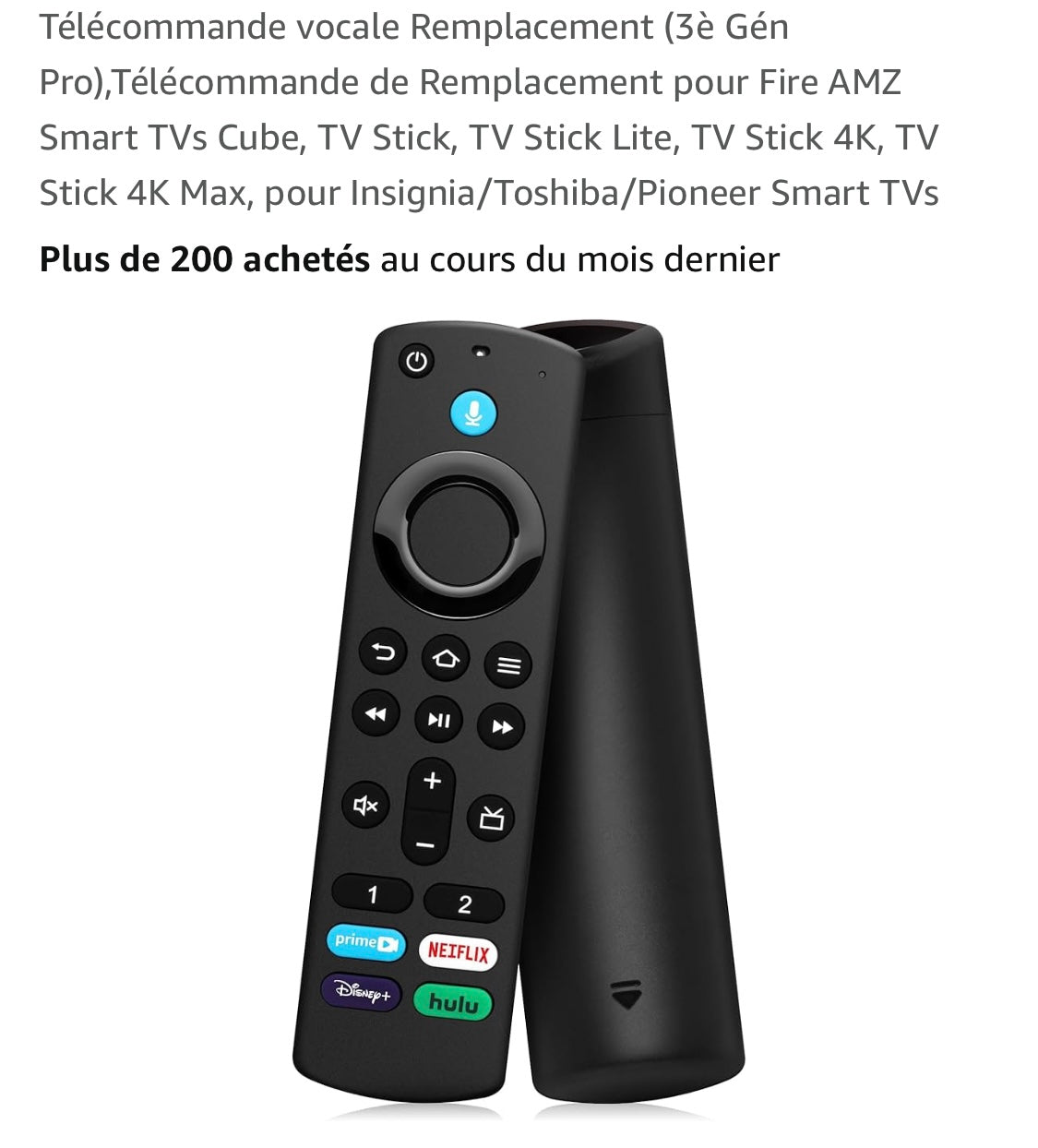 Télécommande Vocale pro pour Fire Tv Stick/Cube -5.000F
