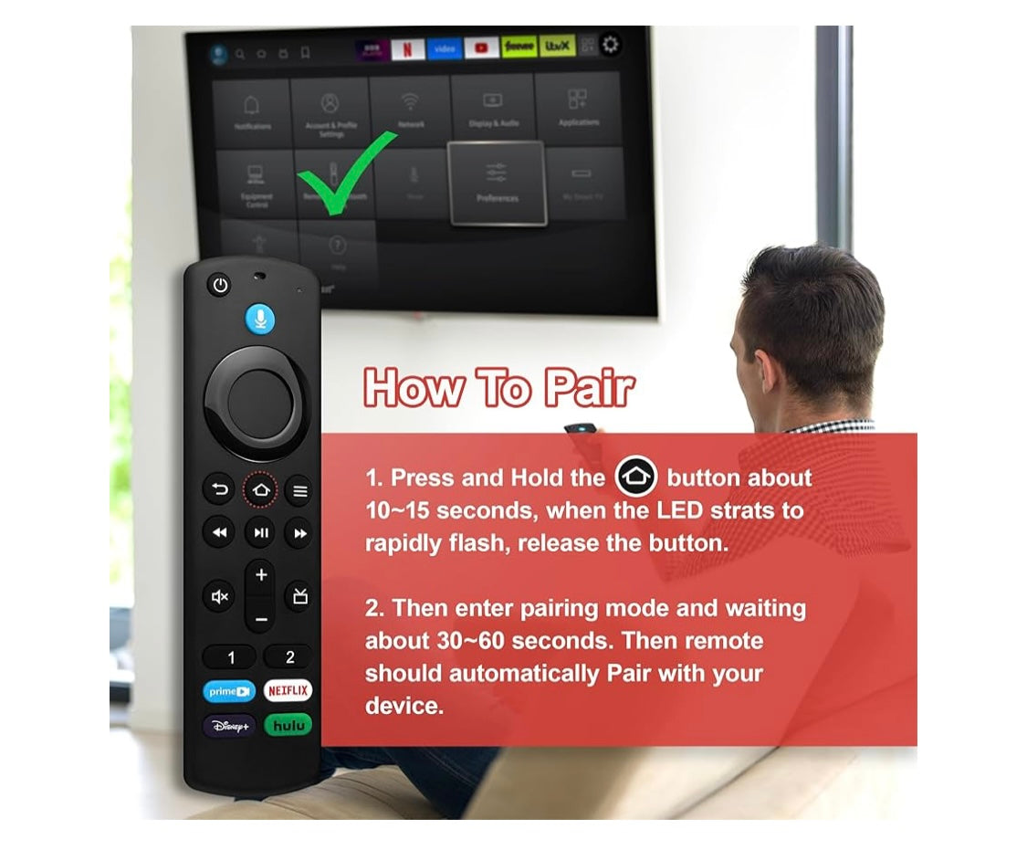 Télécommande Vocale pro pour Fire Tv Stick/Cube -5.000F