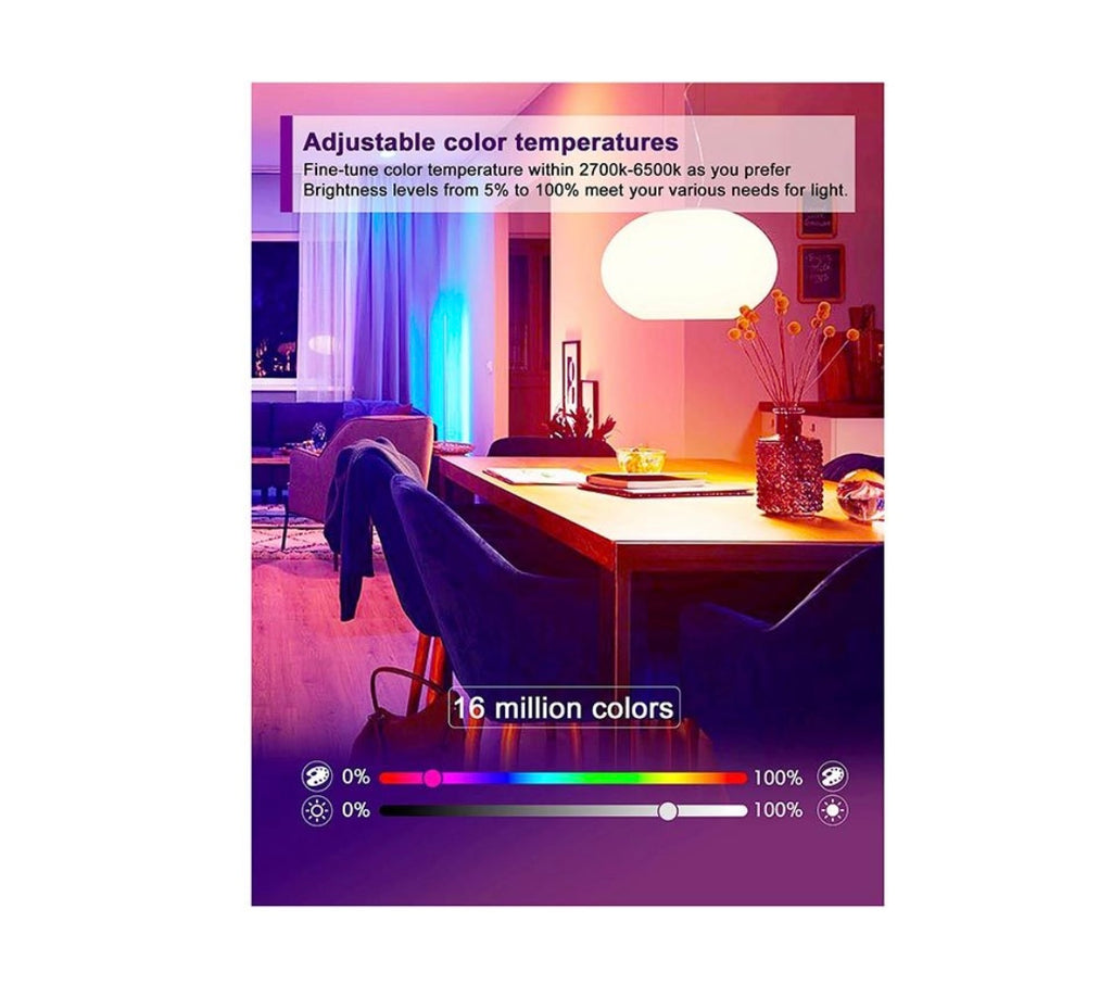 Nityam Ampoule connectée 800 lumens White & Color Wifi iOS/Androïd E27 -2.000F