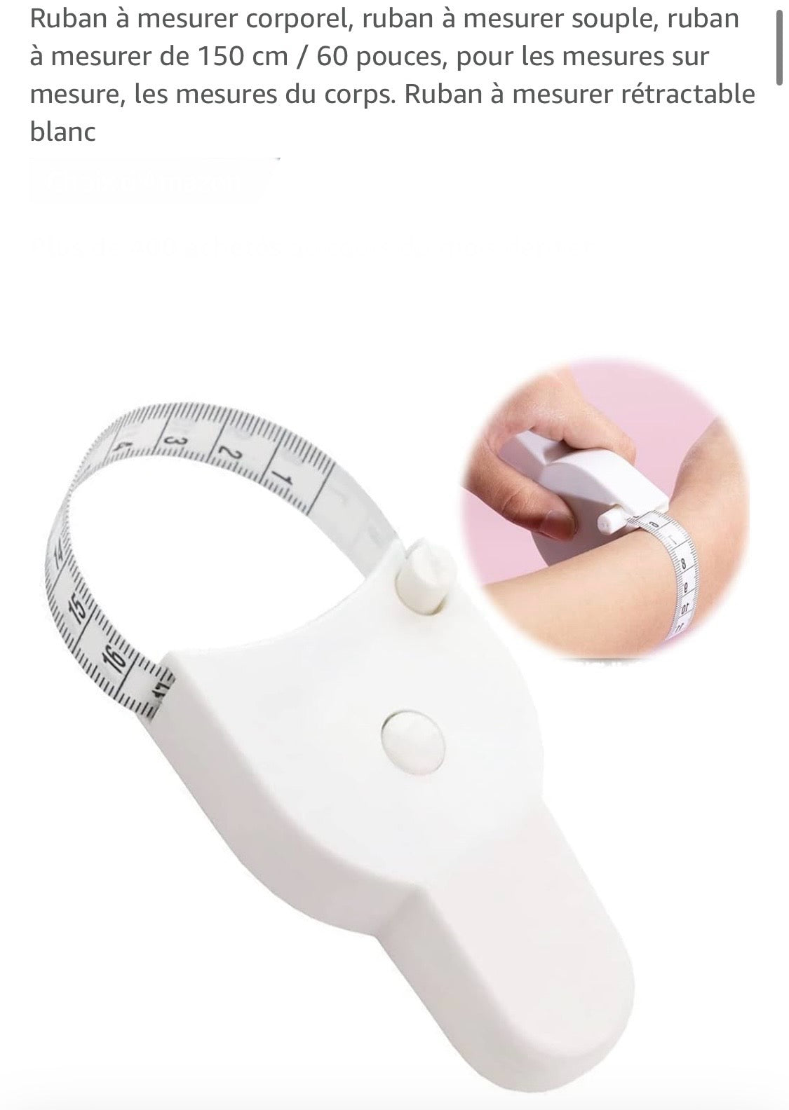 Metre ruban à mesurer corporel 150cm  -2.000F