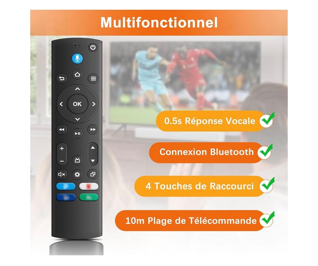 Télécommande Vocale pour Fire Tv Stick/Cube -5.000F