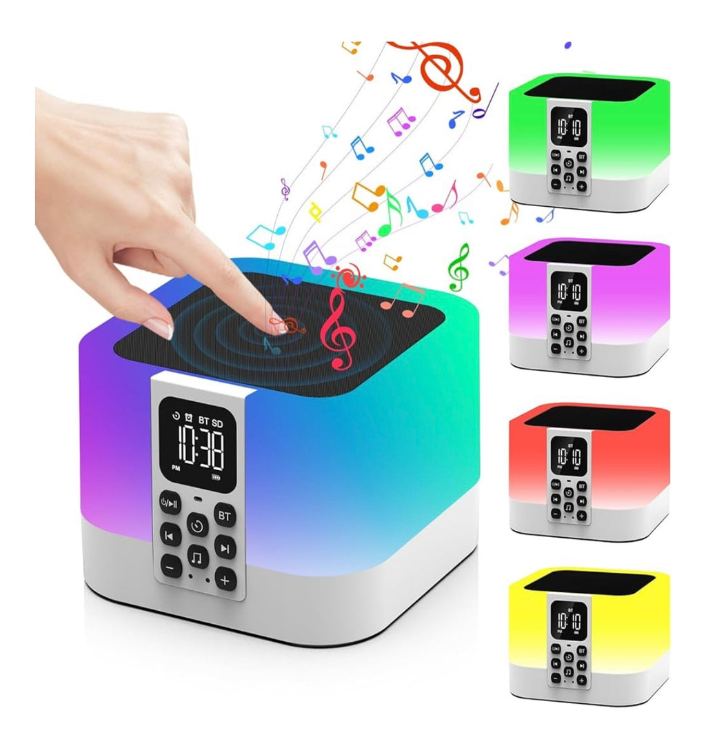 Enceinte Bluetooth 6 en 1 Réveil MP3 Lampe chevet -5.000F