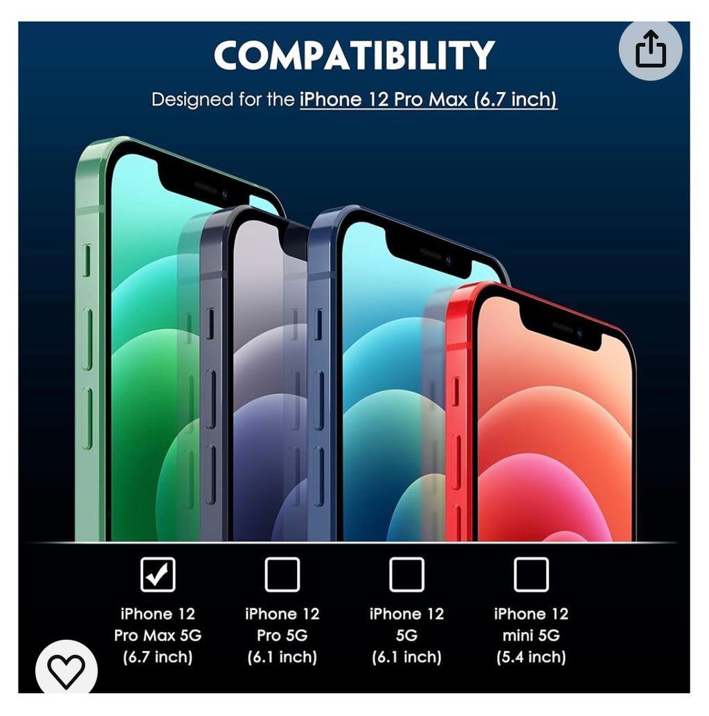 Protection verre trempé écran IPhone 12 Pro max (pack de 2) -Destockage !!!