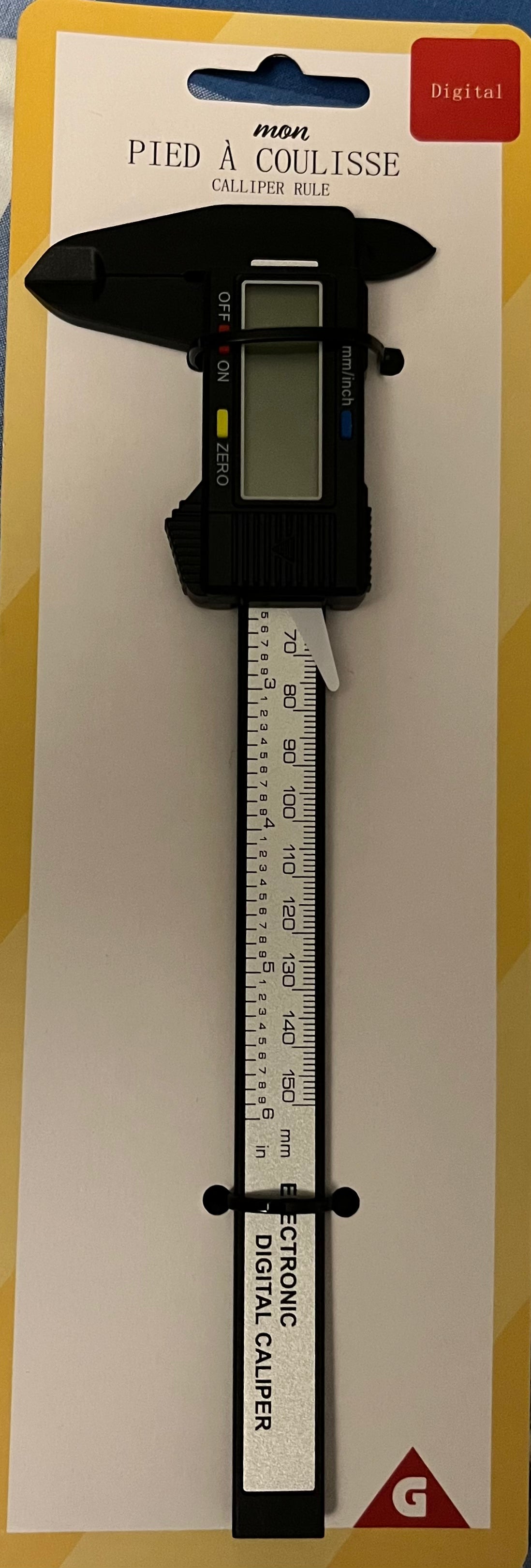 Pied à coulisse digital noir -5.000F