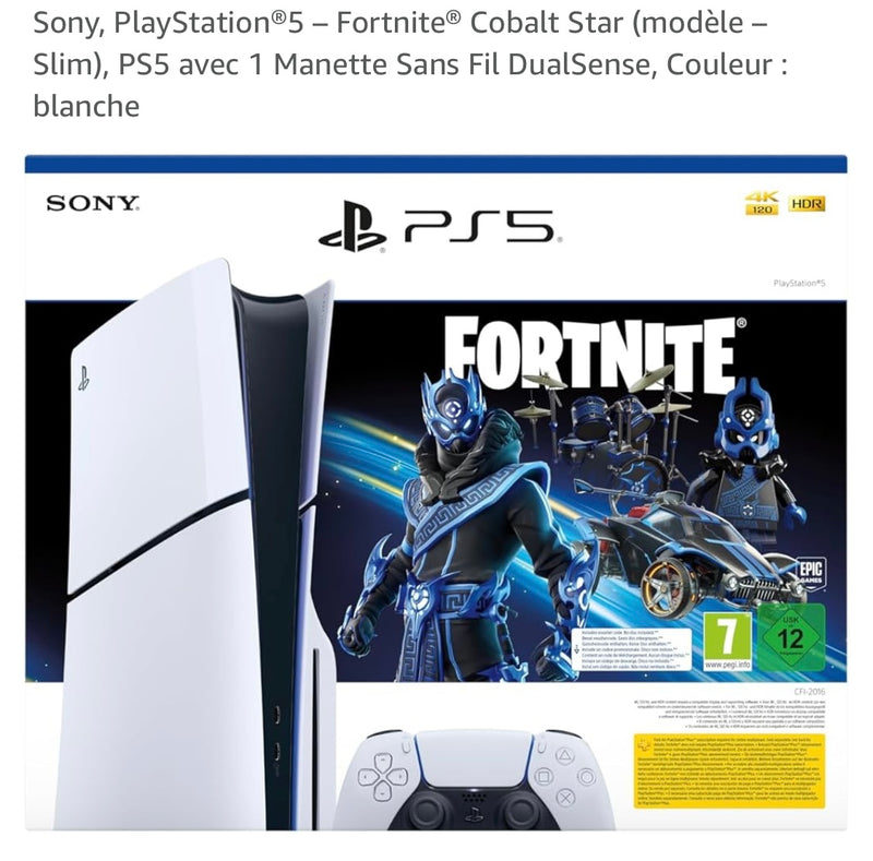 Promo PS5 Console de jeu Slim Standard + Jeu Fortnite -100.000F