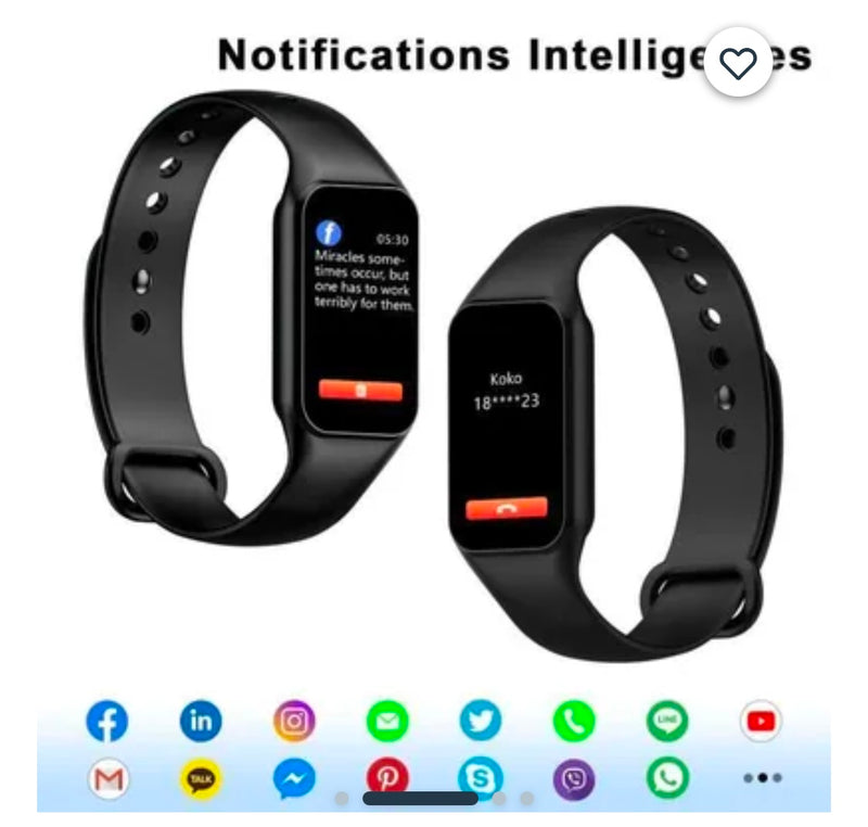 Montre Sport Connectée R1 iOS/Androïd noire -10.000F